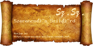 Szerencsés Szilárd névjegykártya