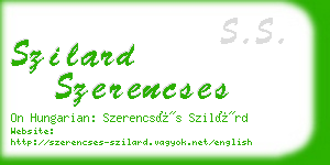 szilard szerencses business card